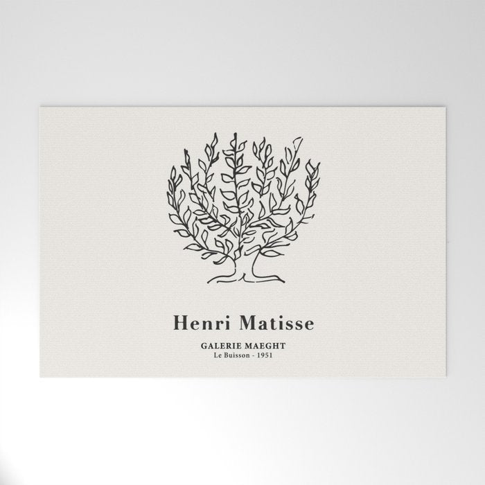 Henri Matisse 'Tree of Life' Abstract Line Art Welcome Mat Gallery Image 1
