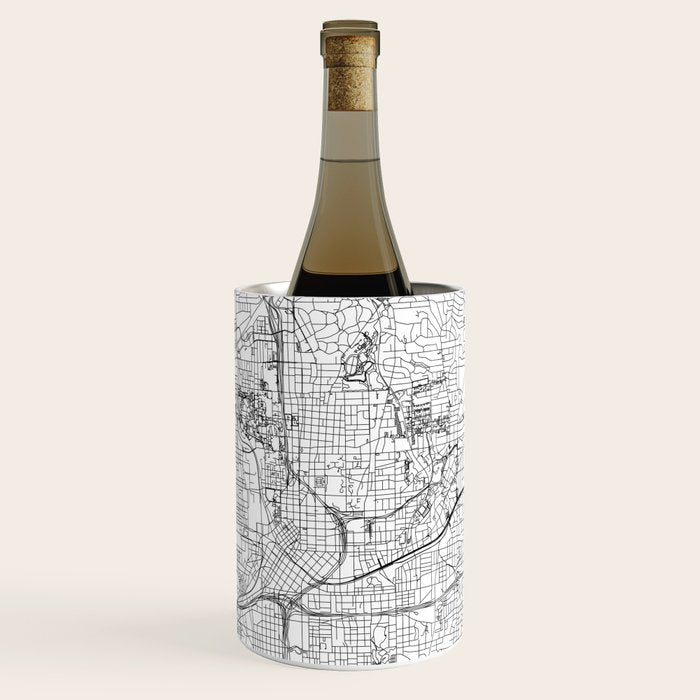 Atlanta White Map Wine Chiller Gallery Image 1