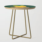 Lemon's Out of The Net Bag, Eclectic Food Fruit Juicy Summer, Whimsical Naïve Quirky Child-like Illustration  Side Table Gallery Image 1