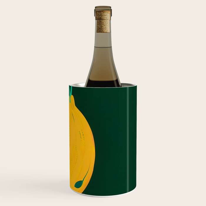 Lemon's Out of The Net Bag, Eclectic Food Fruit Juicy Summer, Whimsical Naïve Quirky Child-like Illustration  Wine Chiller Gallery Image 3