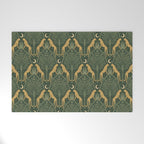 Night Cheetahs - Fern Green and Gold Welcome Mat Gallery Image 1