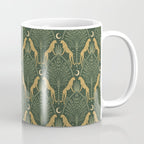 Night Cheetahs - Fern Green and Gold Coffee Mug Gallery Image 1