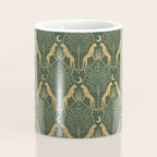 Night Cheetahs - Fern Green and Gold Coffee Mug Gallery Image 4