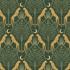 Night Cheetahs - Fern Green and Gold Coffee Mug Gallery Image 2