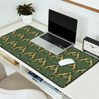 Night Cheetahs - Fern Green and Gold Desk Mat Gallery Image 2