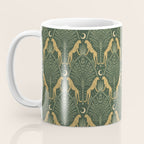 Night Cheetahs - Fern Green and Gold Coffee Mug Gallery Image 3