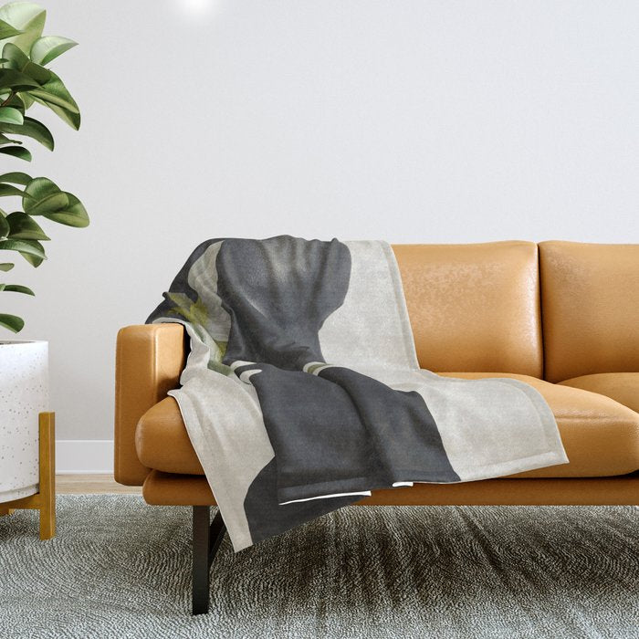 minimal collage /silence 6 Throw Blanket Gallery Image 1