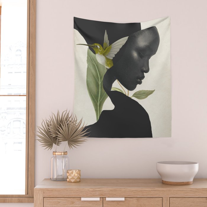 minimal collage /silence 6 Wall Tapestry Gallery Image 2