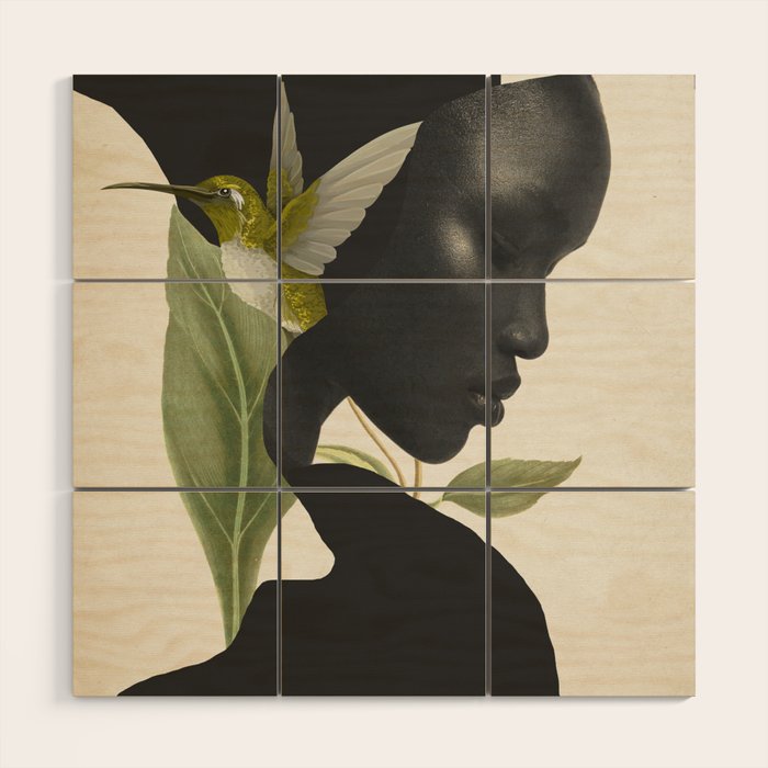 minimal collage /silence 6 Wood Wall Art Gallery Image 1