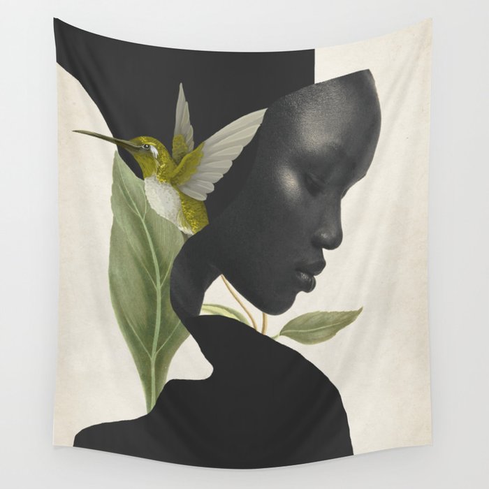 minimal collage /silence 6 Wall Tapestry Gallery Image 4