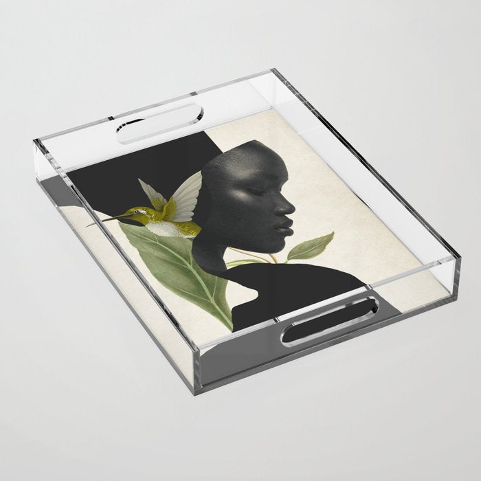 minimal collage /silence 6 Acrylic Tray Gallery Image 1