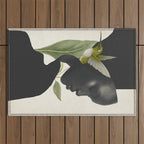 minimal collage /silence 6 Outdoor Rug Gallery Image 1