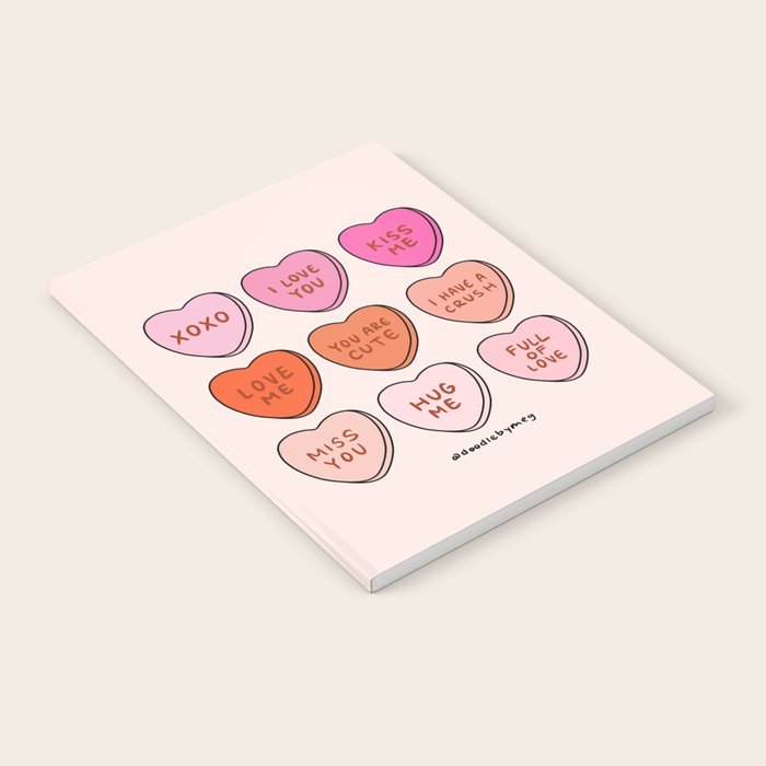 Conversation Hearts Notebook Gallery Image 1