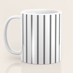 Vertical Dark Grey Stripes Pattern Coffee Mug Gallery Image 3