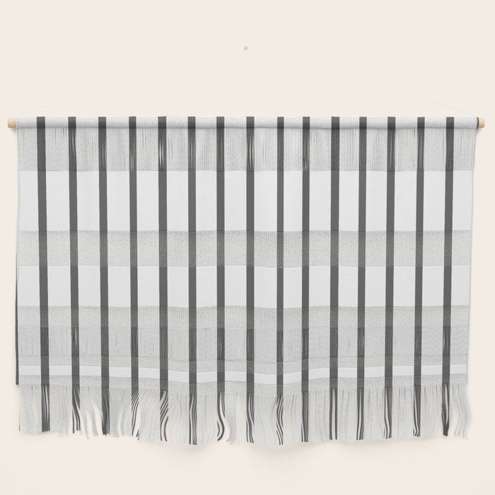 Vertical Dark Grey Stripes Pattern Wall Hanging Gallery Image 1