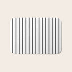 Vertical Dark Grey Stripes Pattern Bath Mat Gallery Image 1