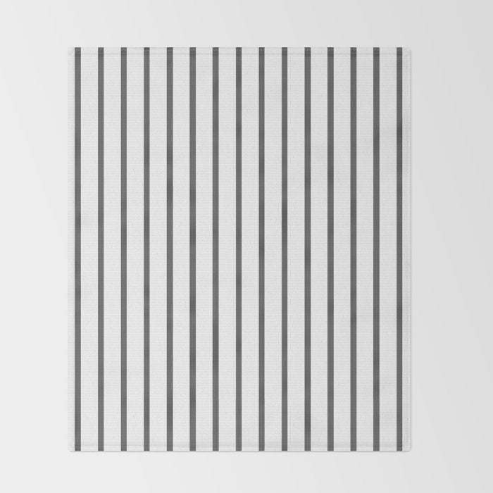 Vertical Dark Grey Stripes Pattern Throw Blanket Gallery Image 2