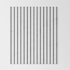 Vertical Dark Grey Stripes Pattern Throw Blanket Gallery Image 2