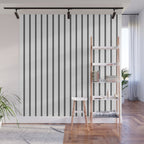 Vertical Dark Grey Stripes Pattern Wall Mural Gallery Image 1