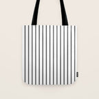 Vertical Dark Grey Stripes Pattern Tote Bag Gallery Image 1