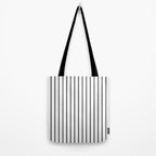 Vertical Dark Grey Stripes Pattern Tote Bag Gallery Image 2