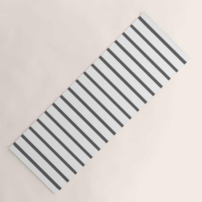 Vertical Dark Grey Stripes Pattern Yoga Mat Gallery Image 1