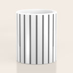 Vertical Dark Grey Stripes Pattern Coffee Mug Gallery Image 4
