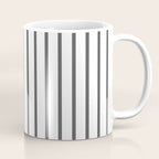 Vertical Dark Grey Stripes Pattern Coffee Mug Gallery Image 1