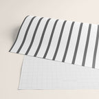 Vertical Dark Grey Stripes Pattern Wrapping Paper Gallery Image 2