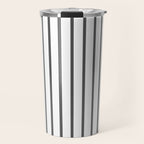 Vertical Dark Grey Stripes Pattern Travel Mug Gallery Image 1