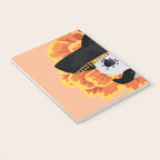 Charro mexican kawaii cute sugar skull mexican style cempasúchil mustache mexican sombrero skeleton  Notebook Gallery Image 3