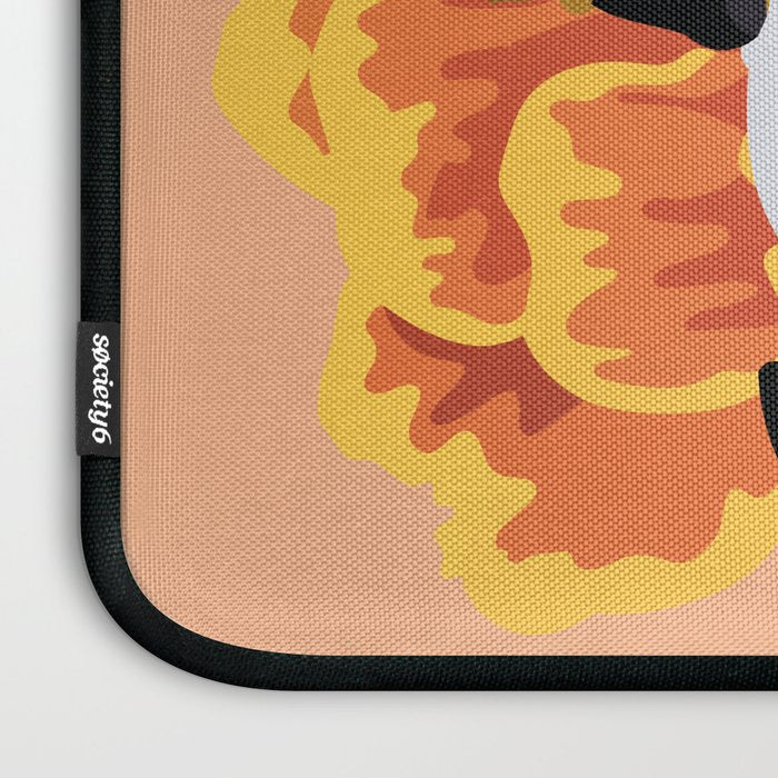 Charro mexican kawaii cute sugar skull mexican style cempasúchil mustache mexican sombrero skeleton  Laptop Sleeve Gallery Image 3