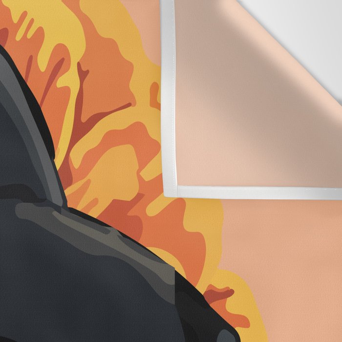 Charro mexican kawaii cute sugar skull mexican style cempasúchil mustache mexican sombrero skeleton  Wall Tapestry Gallery Image 3