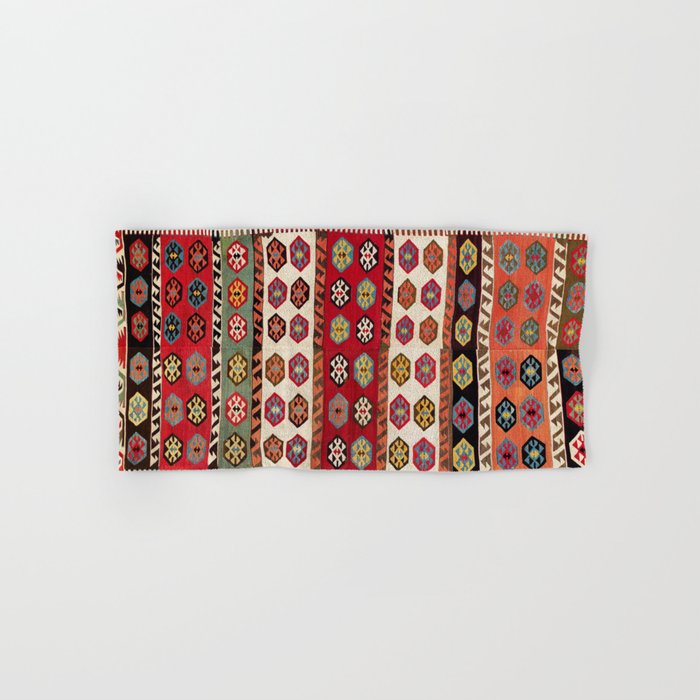 Kurdish  Antique Malatya Turkish Kilim Print Bath Towel Gallery Image 1