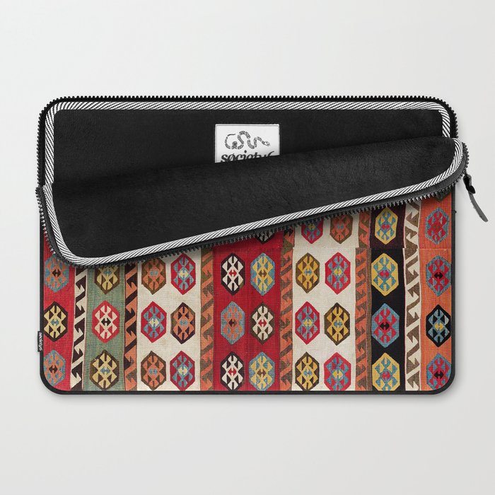 Kurdish  Antique Malatya Turkish Kilim Print Laptop Sleeve Gallery Image 2