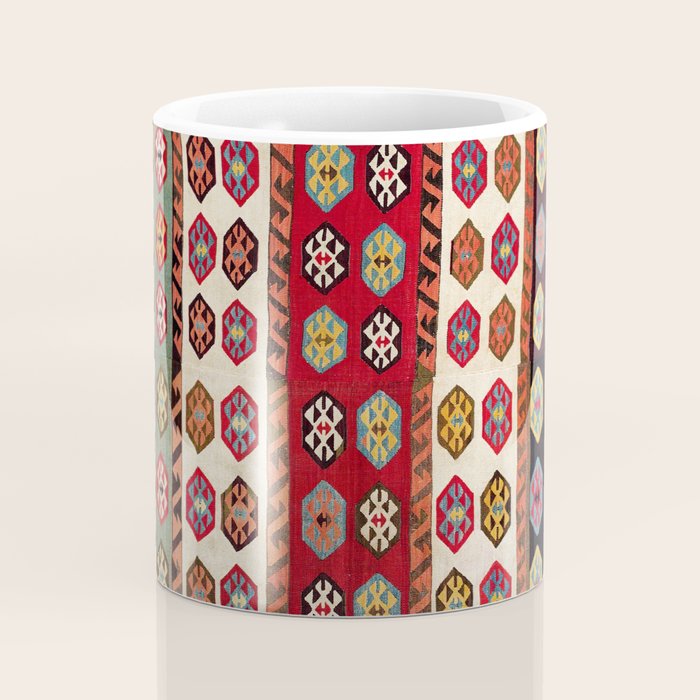 Kurdish  Antique Malatya Turkish Kilim Print Coffee Mug Gallery Image 4