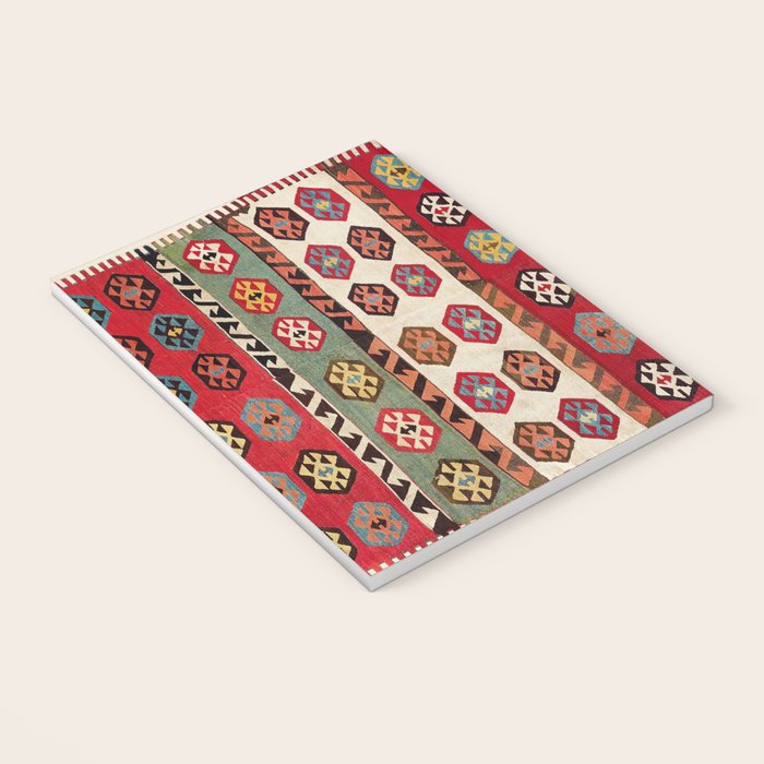Kurdish  Antique Malatya Turkish Kilim Print Notebook Gallery Image 3