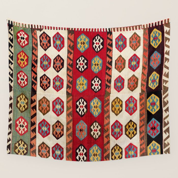 Kurdish  Antique Malatya Turkish Kilim Print Wall Tapestry Gallery Image 4