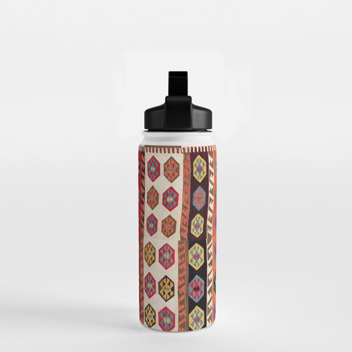 Kurdish  Antique Malatya Turkish Kilim Print Water Bottle Gallery Image 2