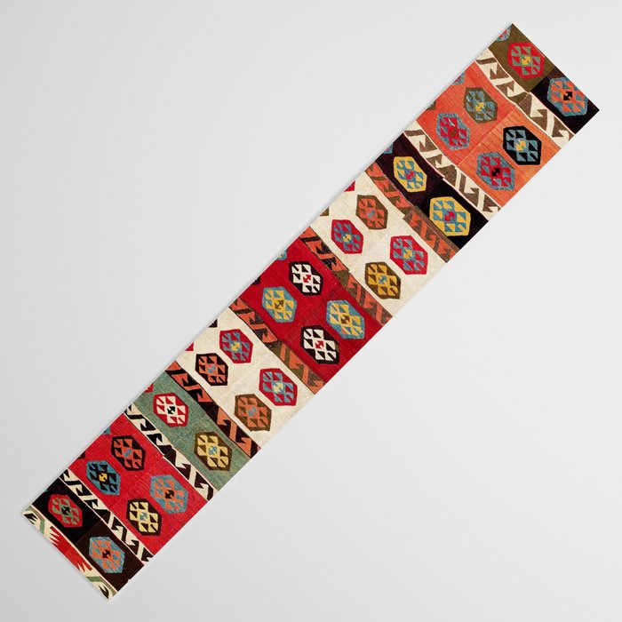 Kurdish  Antique Malatya Turkish Kilim Print Table Runner Gallery Image 3