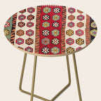 Kurdish  Antique Malatya Turkish Kilim Print Side Table Gallery Image 2