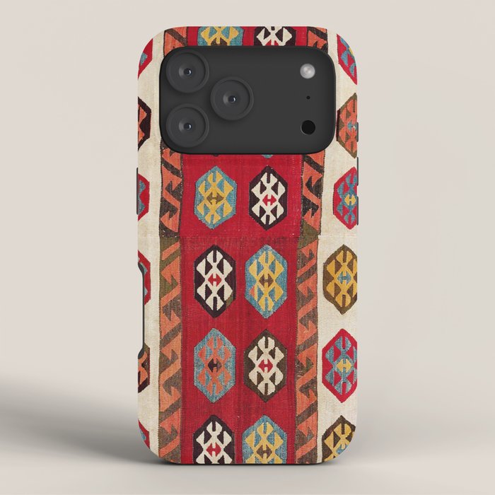Kurdish  Antique Malatya Turkish Kilim Print iPhone Case Gallery Image 3