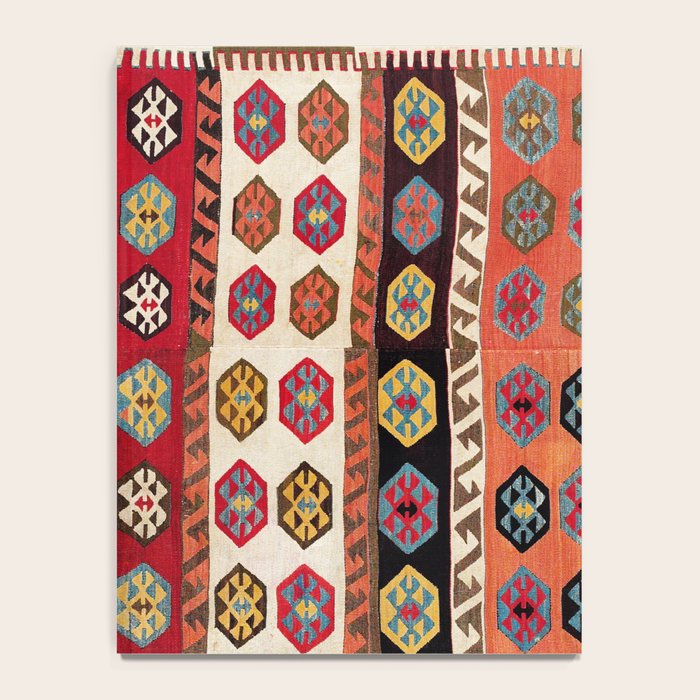 Kurdish  Antique Malatya Turkish Kilim Print Notebook Gallery Image 4