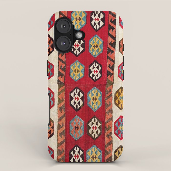 Kurdish  Antique Malatya Turkish Kilim Print iPhone Case Gallery Image 1
