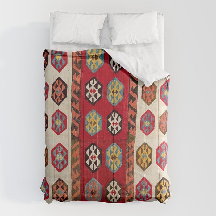 Kurdish  Antique Malatya Turkish Kilim Print Comforter Gallery Image 6