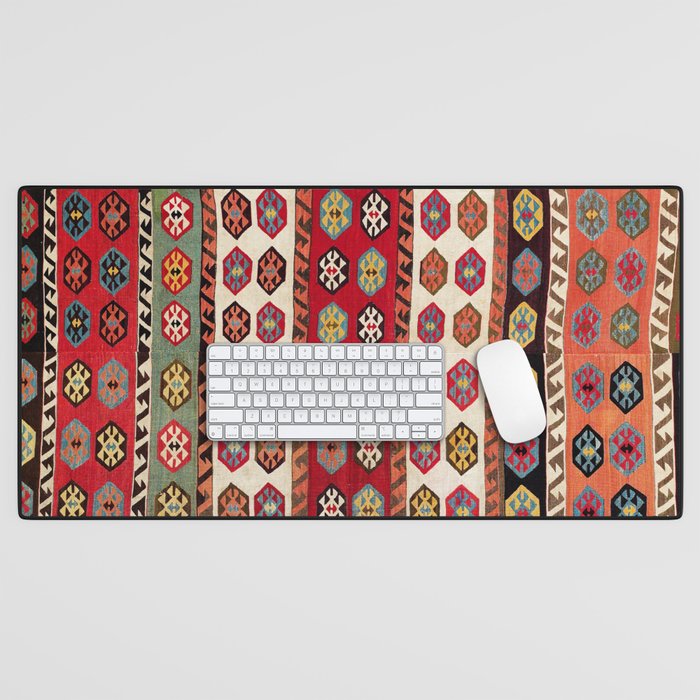 Kurdish  Antique Malatya Turkish Kilim Print Desk Mat Gallery Image 1