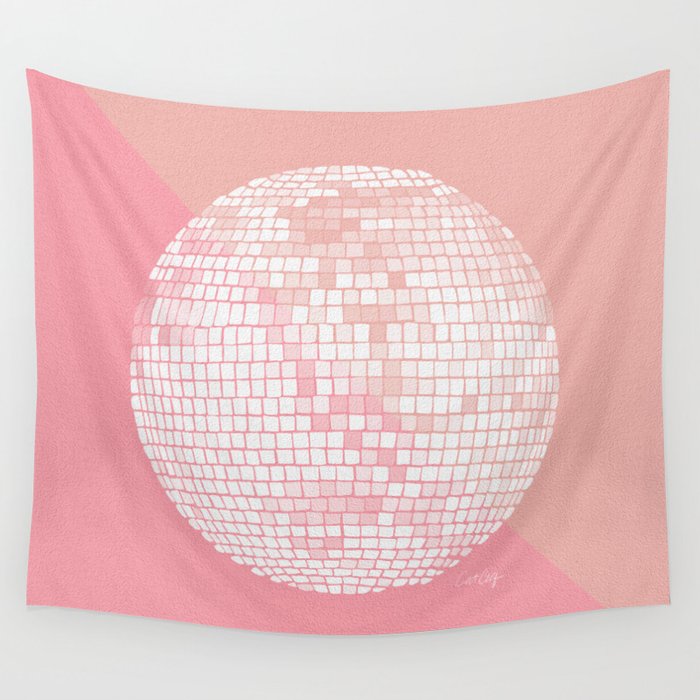 Disco Ball - Blush Wall Tapestry Gallery Image 1