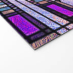 Purple and Blue Art Deco Stained Glass Design Welcome Mat Gallery Image 2