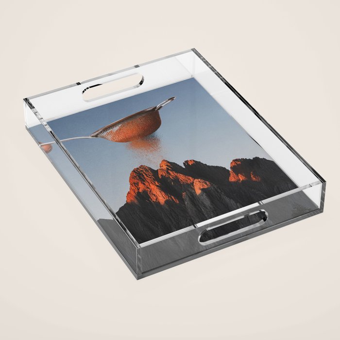 Cocoa Dusk - Chocolate Mountain Peak Acrylic Tray Gallery Image 1
