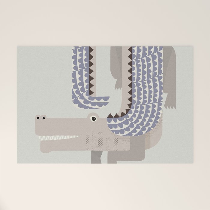 Whimsical Crocodile Welcome Mat Gallery Image 1